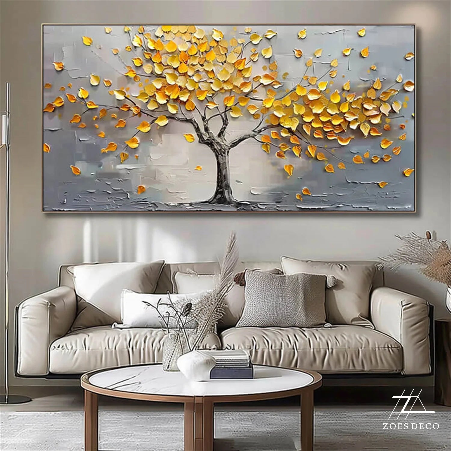 Colorful Tree And Flower Painting