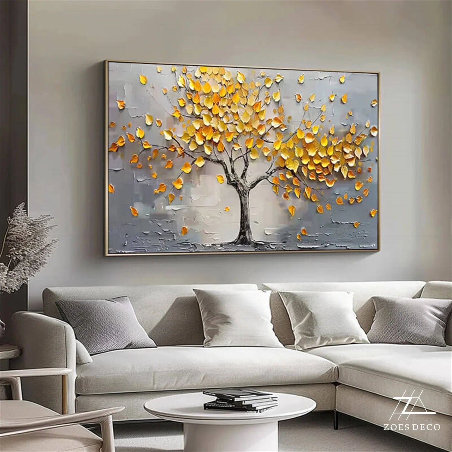 Colorful Tree And Flower Painting