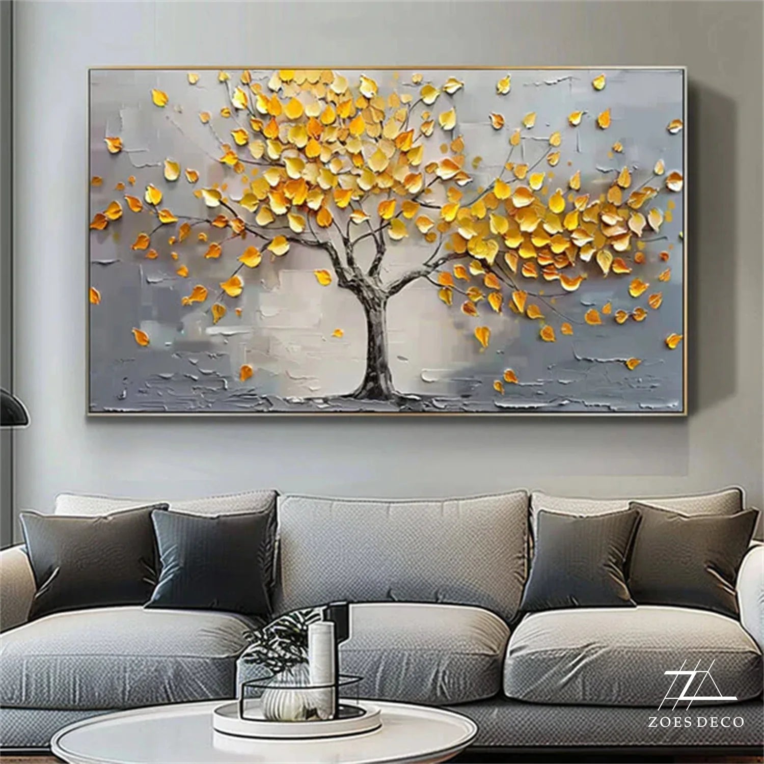 Colorful Tree And Flower Painting