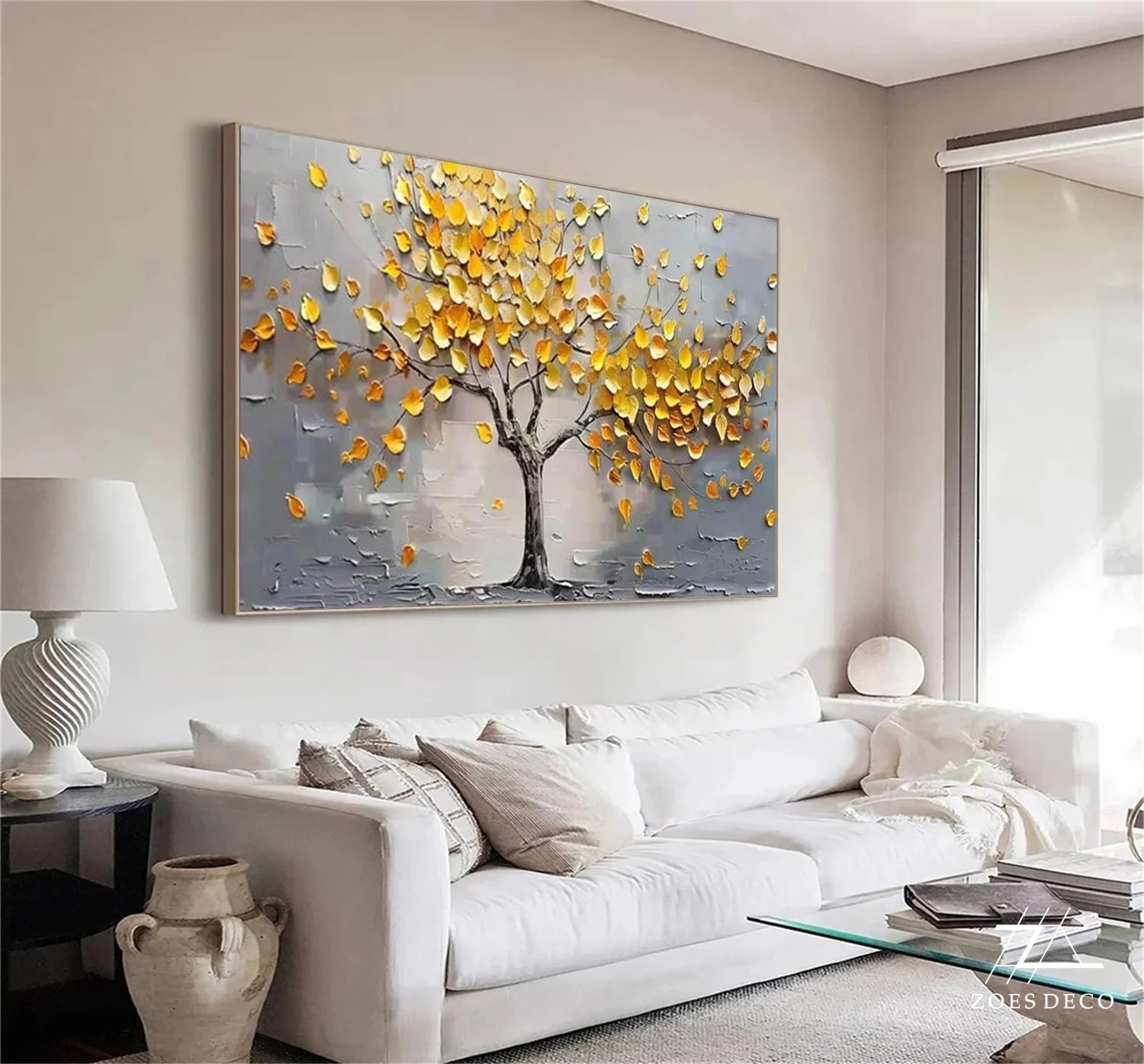 Colorful Tree And Flower Painting