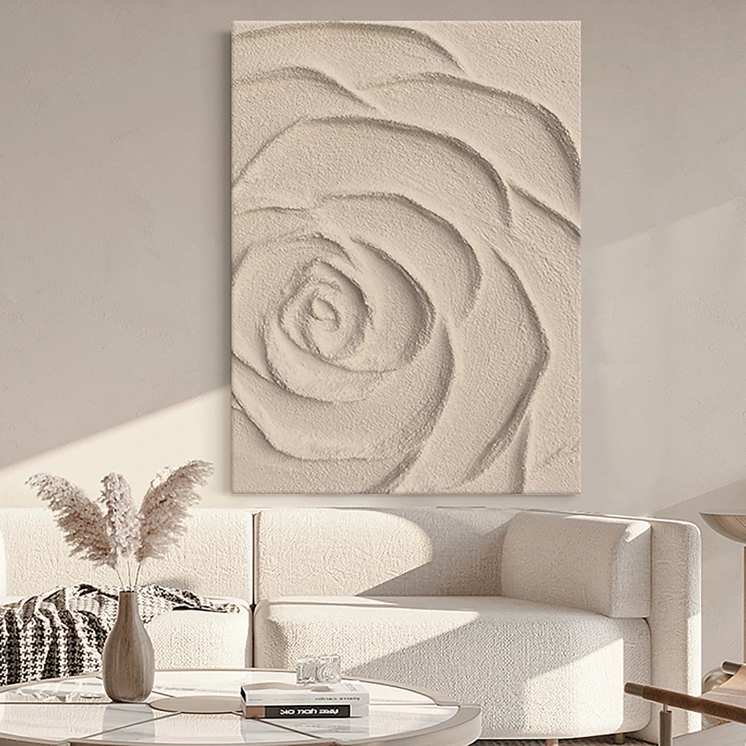 Beige & Brown Textured Minimalist Wall Art