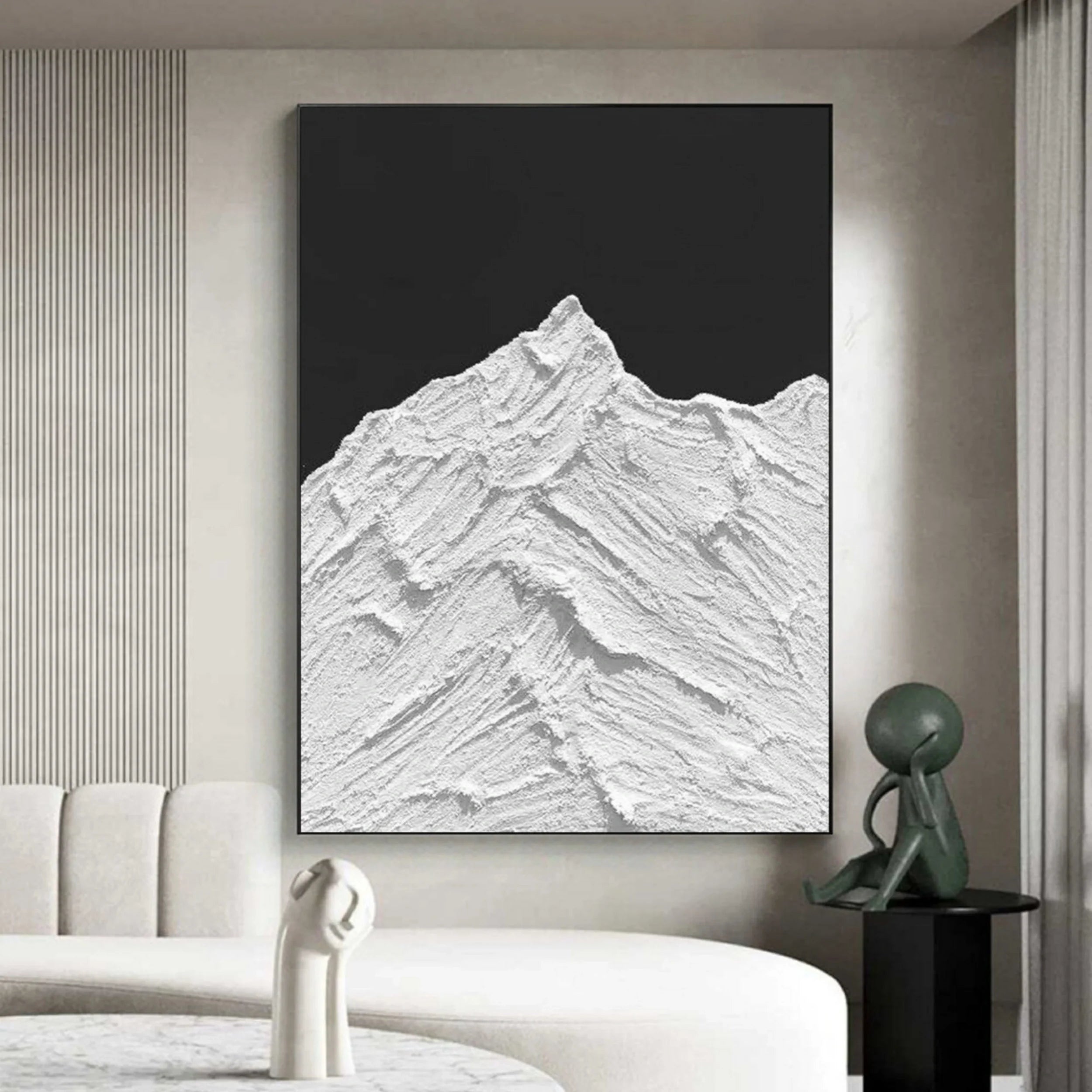 White Textured Minimalist Wall Art