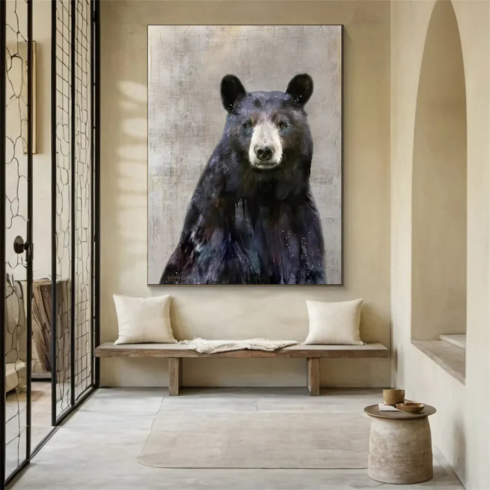 Abstract Animal Art Bear Texture Wall Art