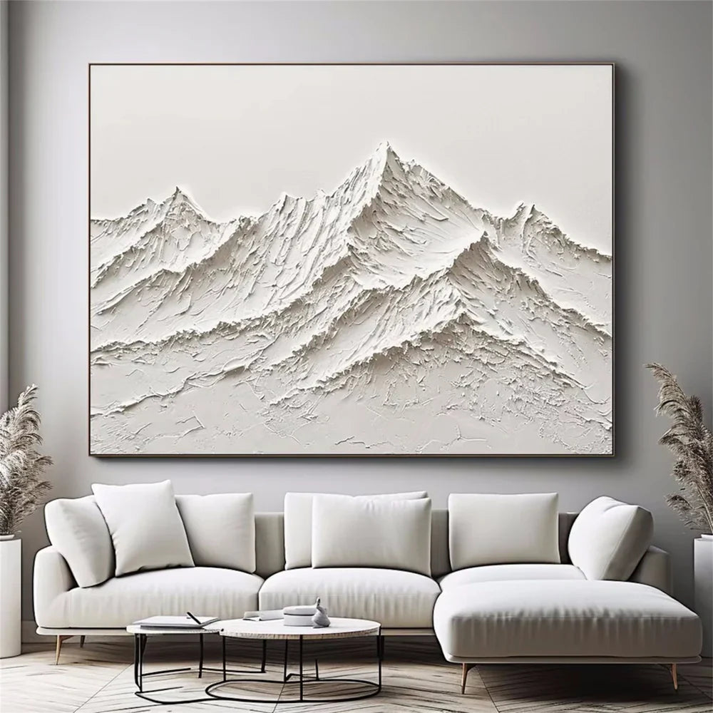 White Textured Minimalist Wall Art