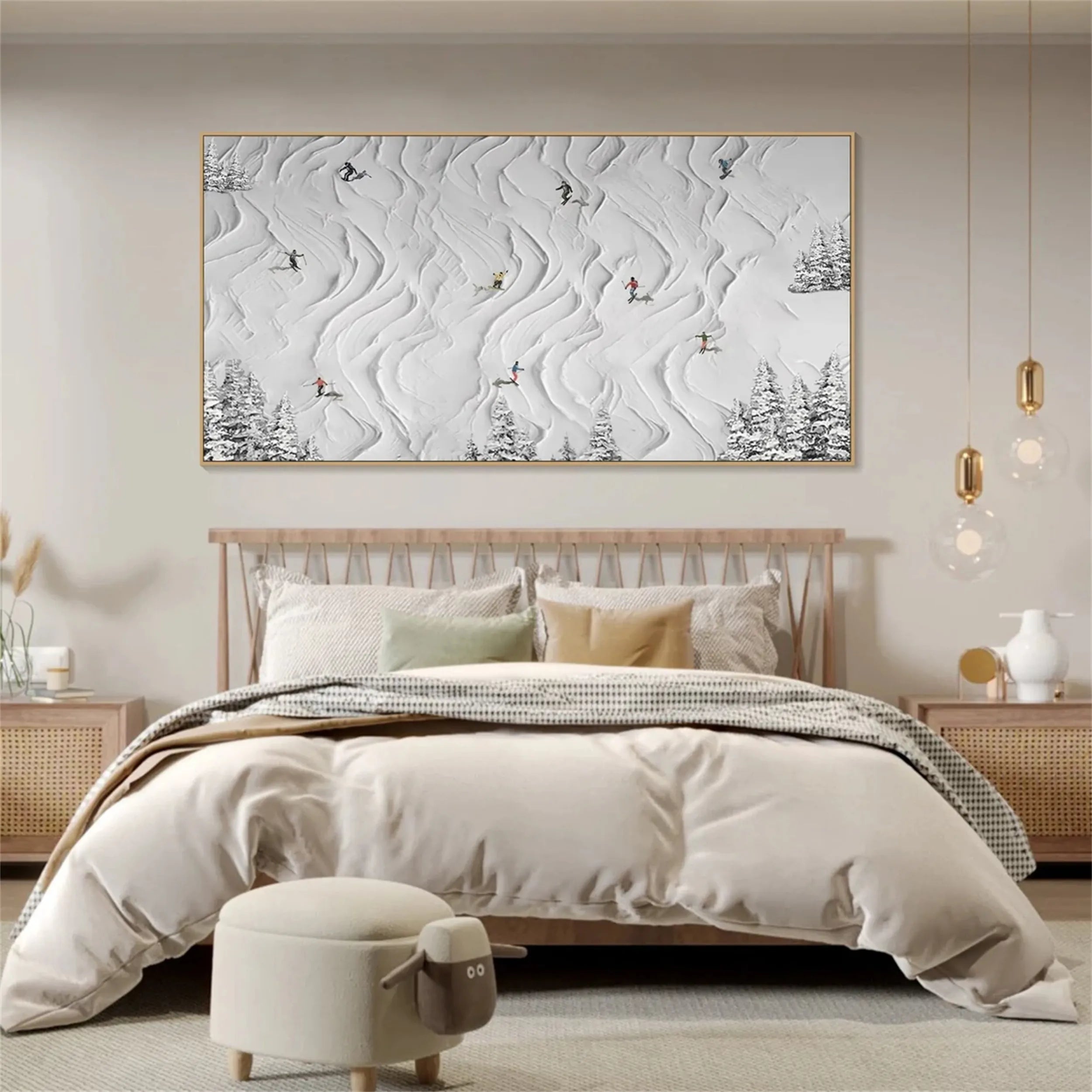 White Textured Minimalist Wall Art