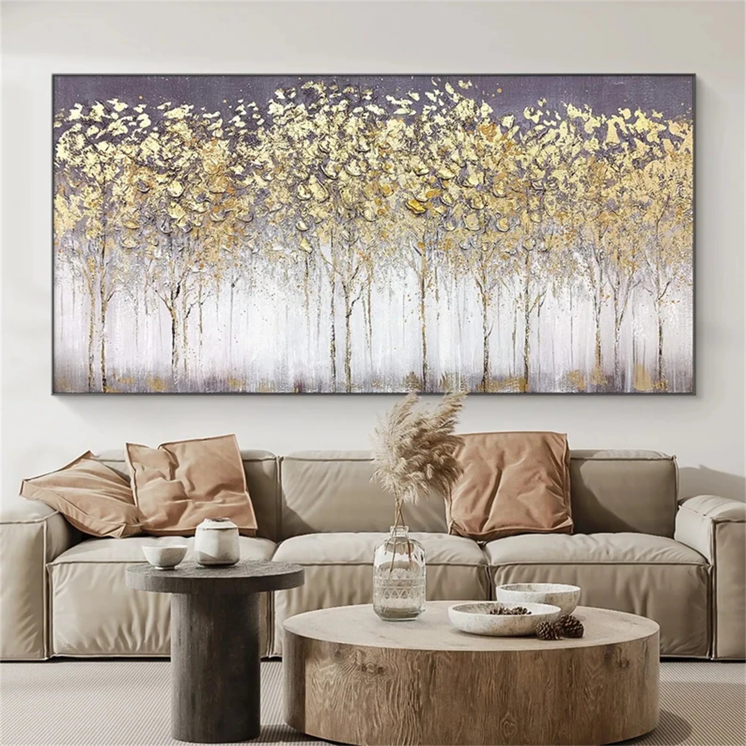 Colorful Tree And Flower Painting