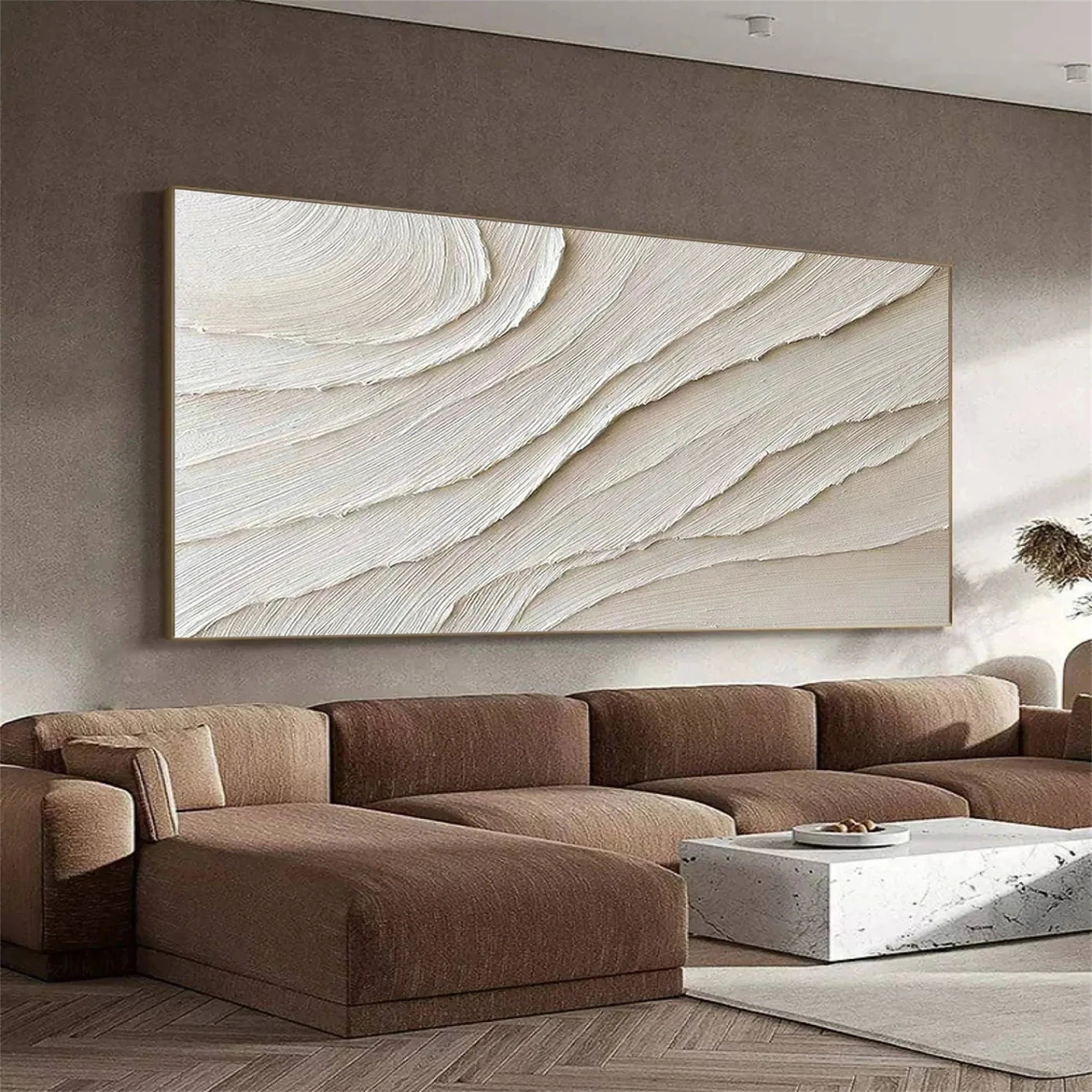 White Textured Minimalist Wall Art