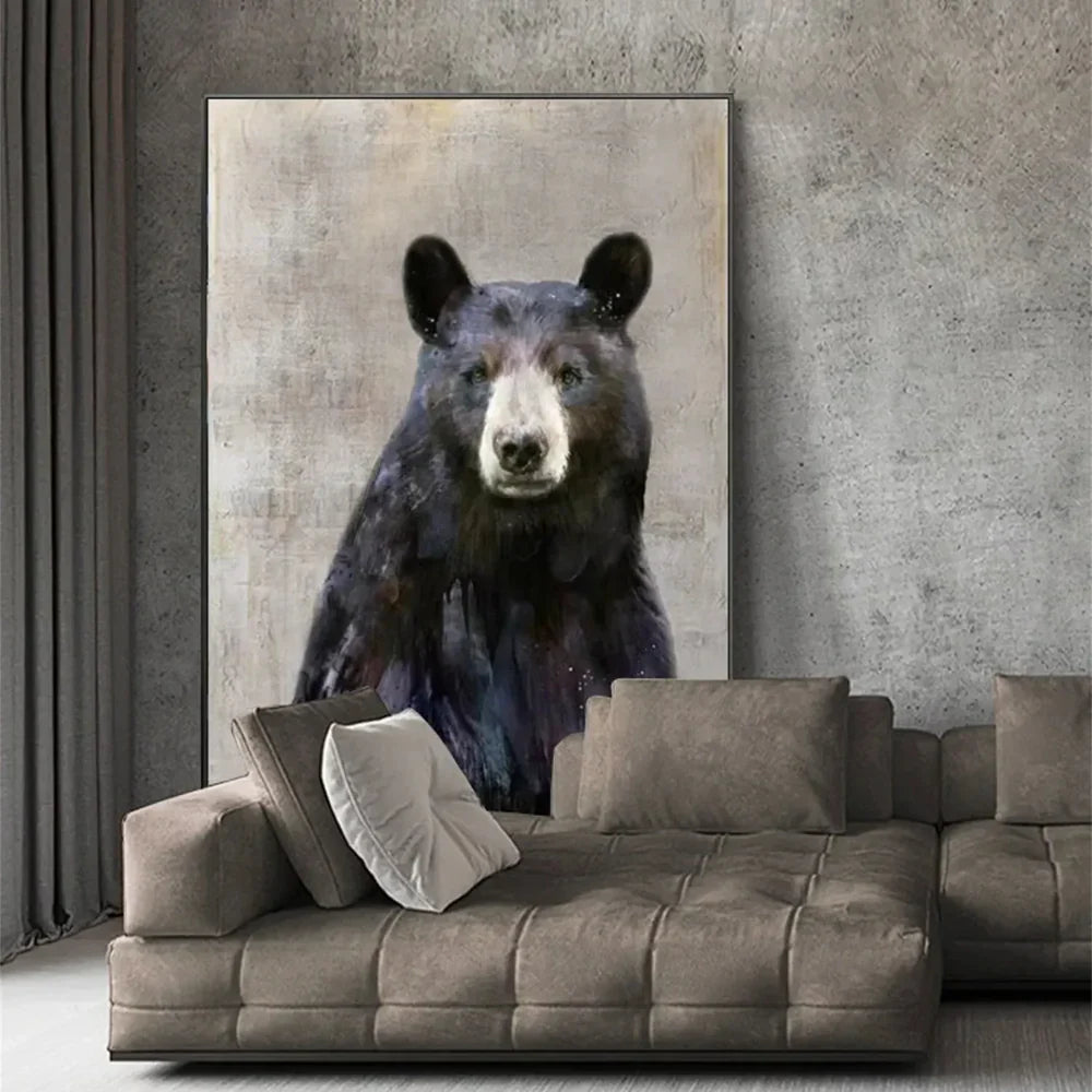 Abstract Animal Art Bear Texture Wall Art