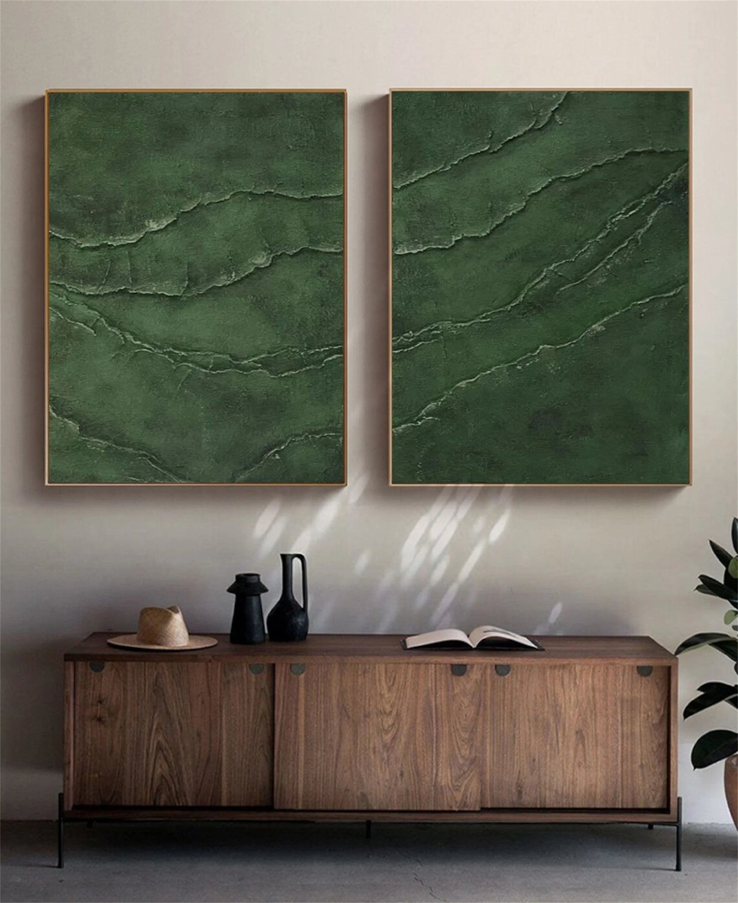 Wabi Sabi Abstract Wall Art Set of 2