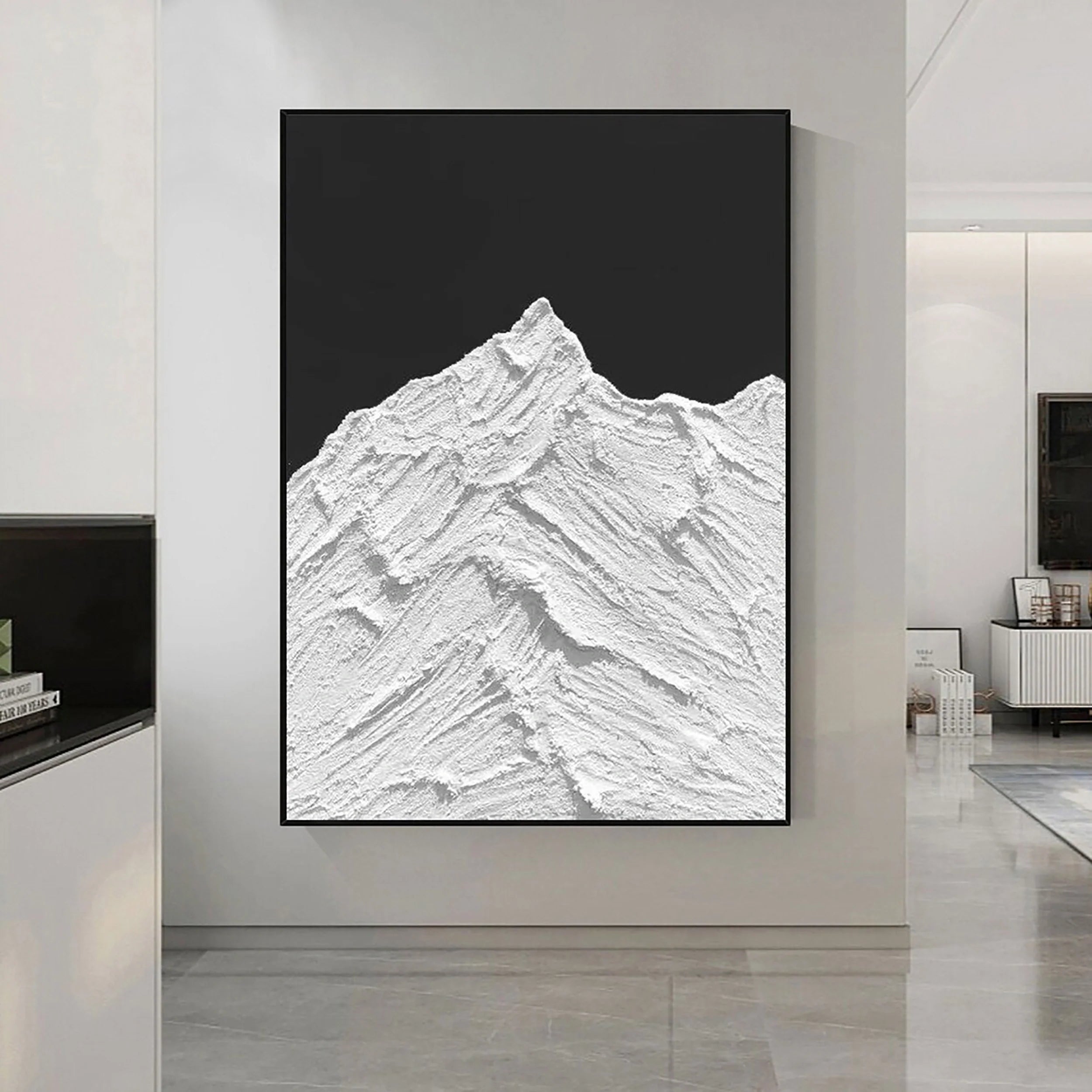 White Textured Minimalist Wall Art