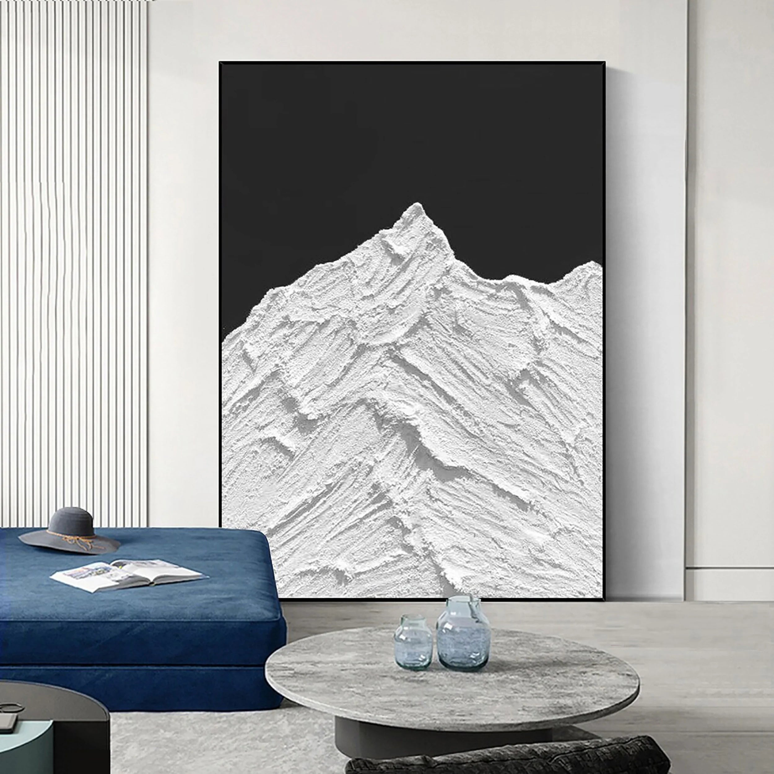 White Textured Minimalist Wall Art