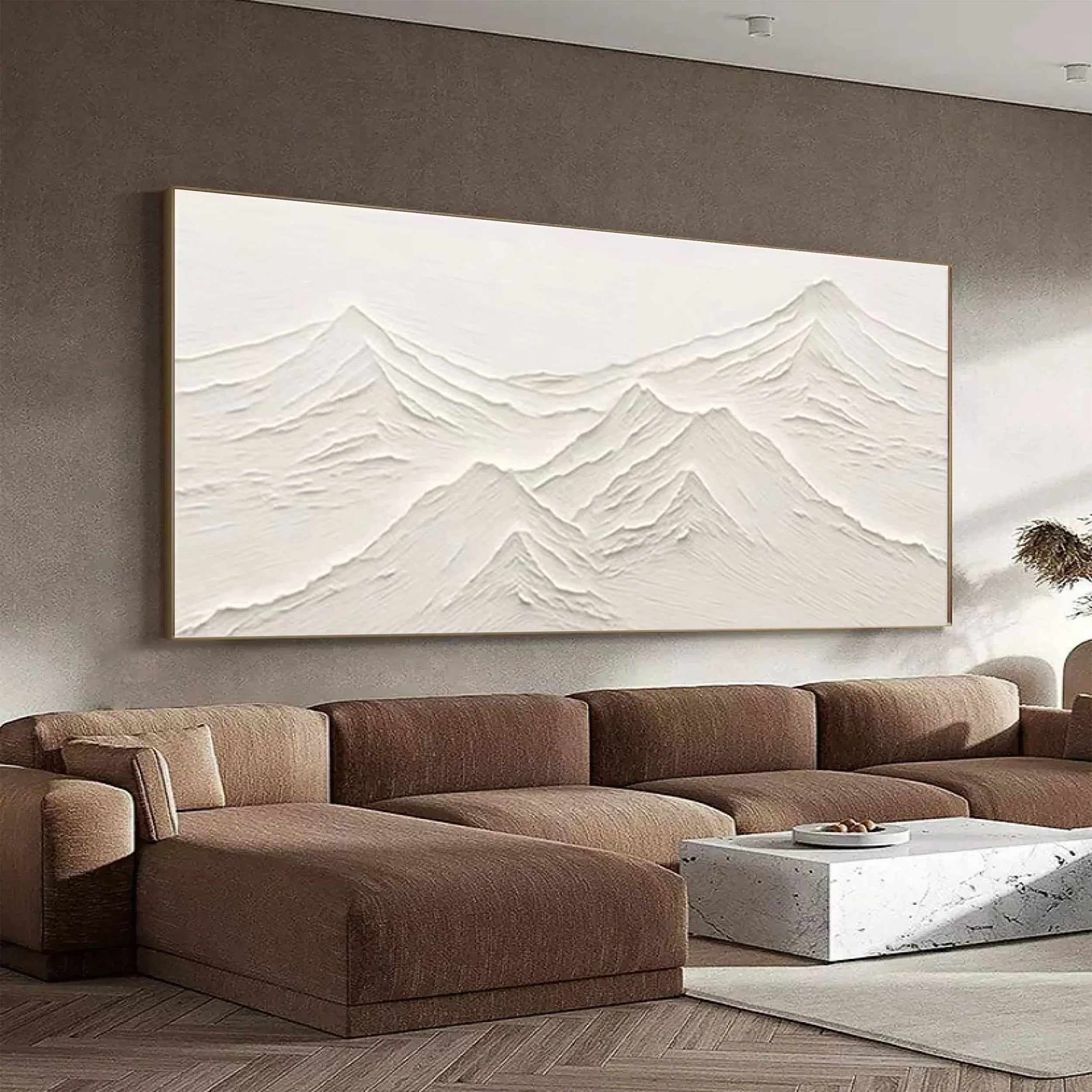 White Textured Minimalist Wall Art