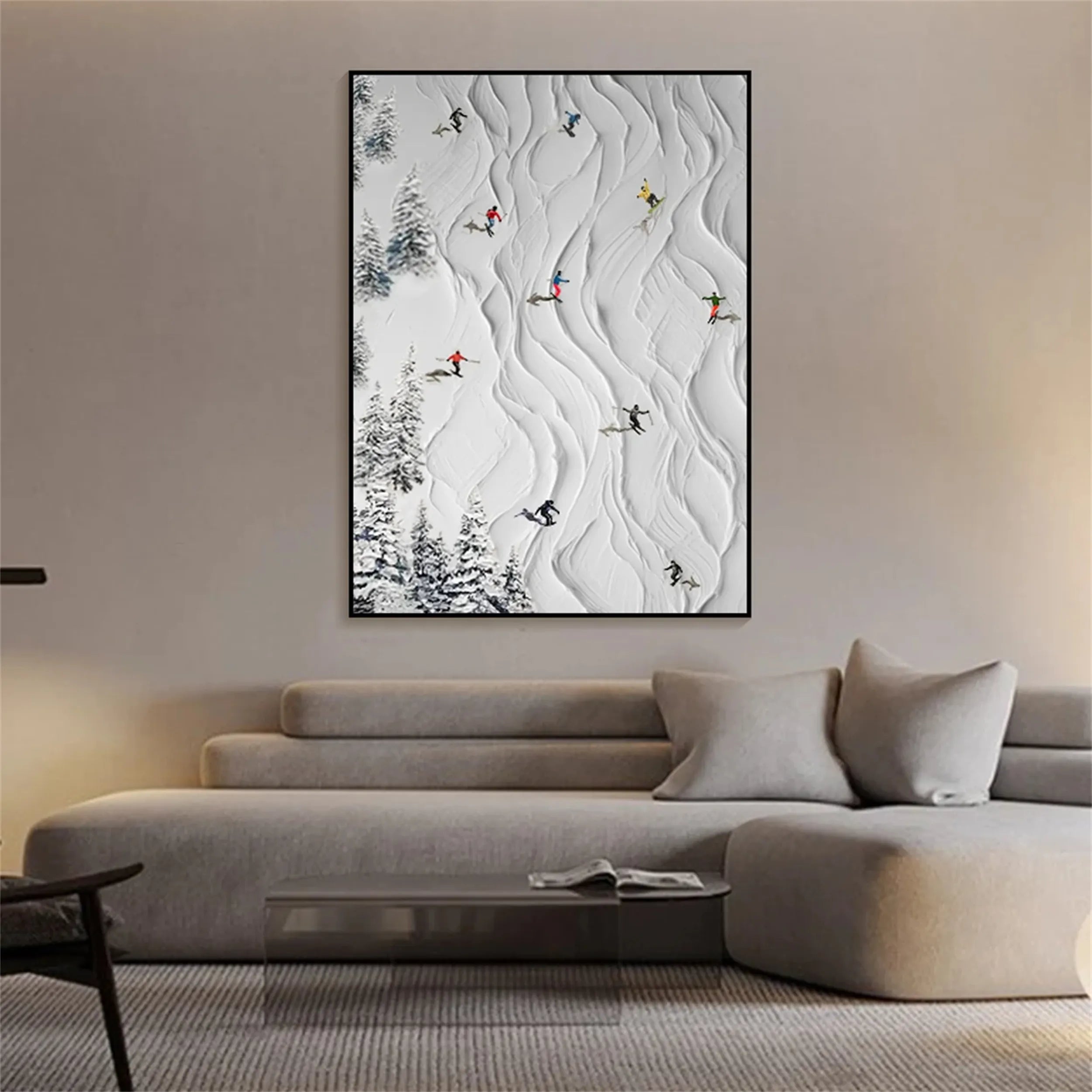 White Textured Minimalist Wall Art