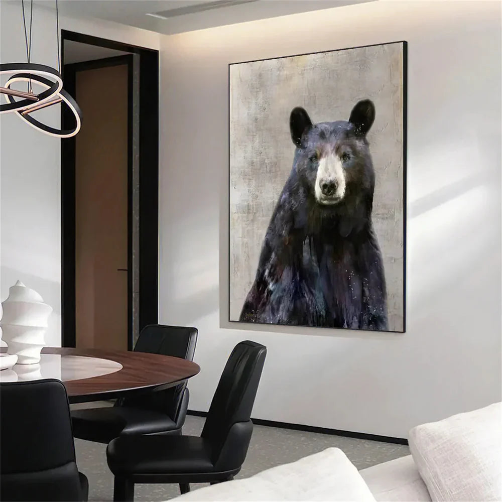 Abstract Animal Art Bear Texture Wall Art