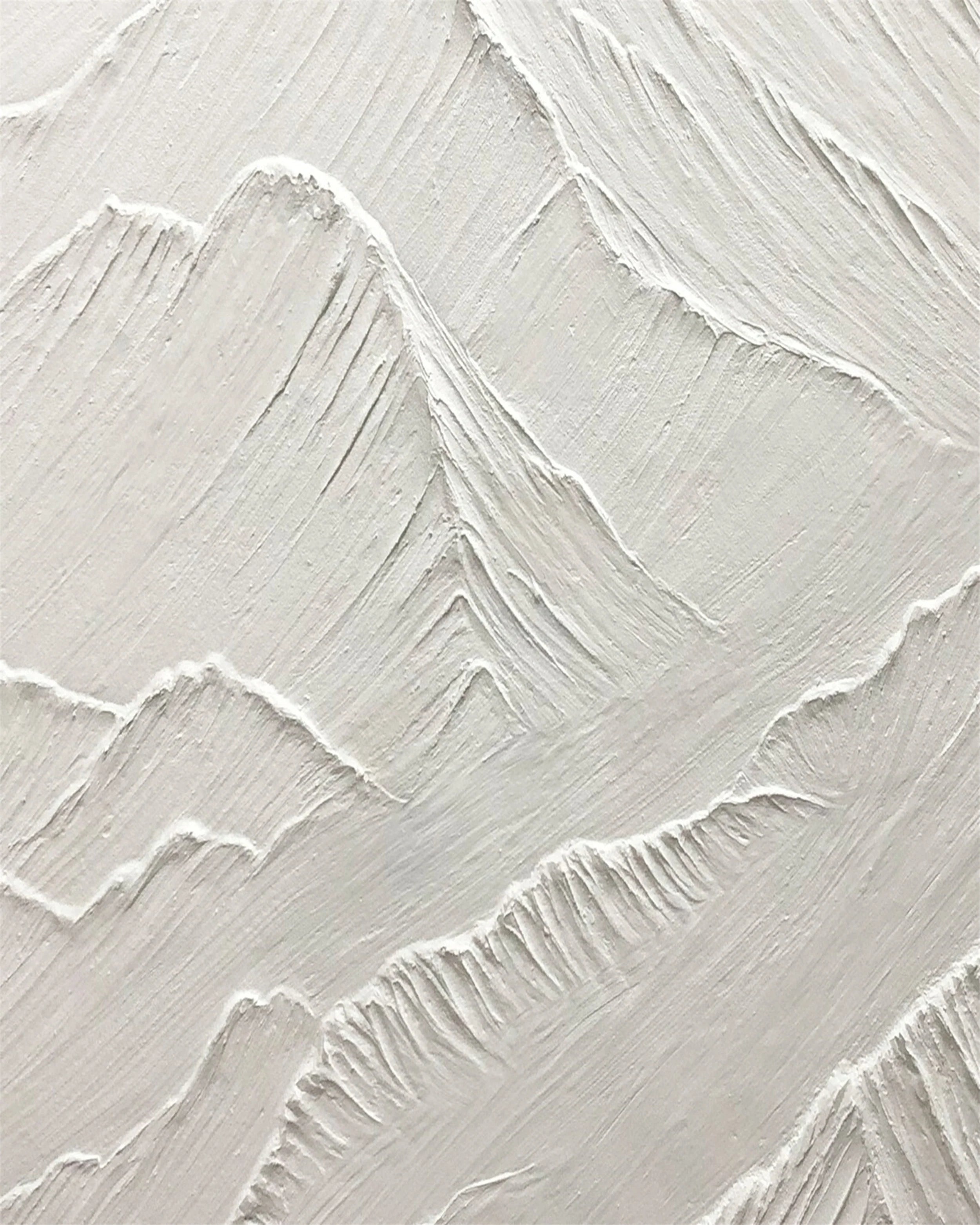 White Textured Minimalist Wall Art