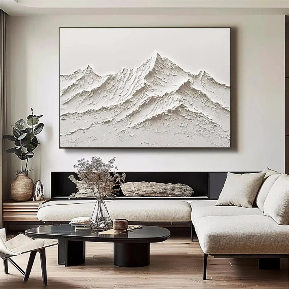 White Textured Minimalist Wall Art