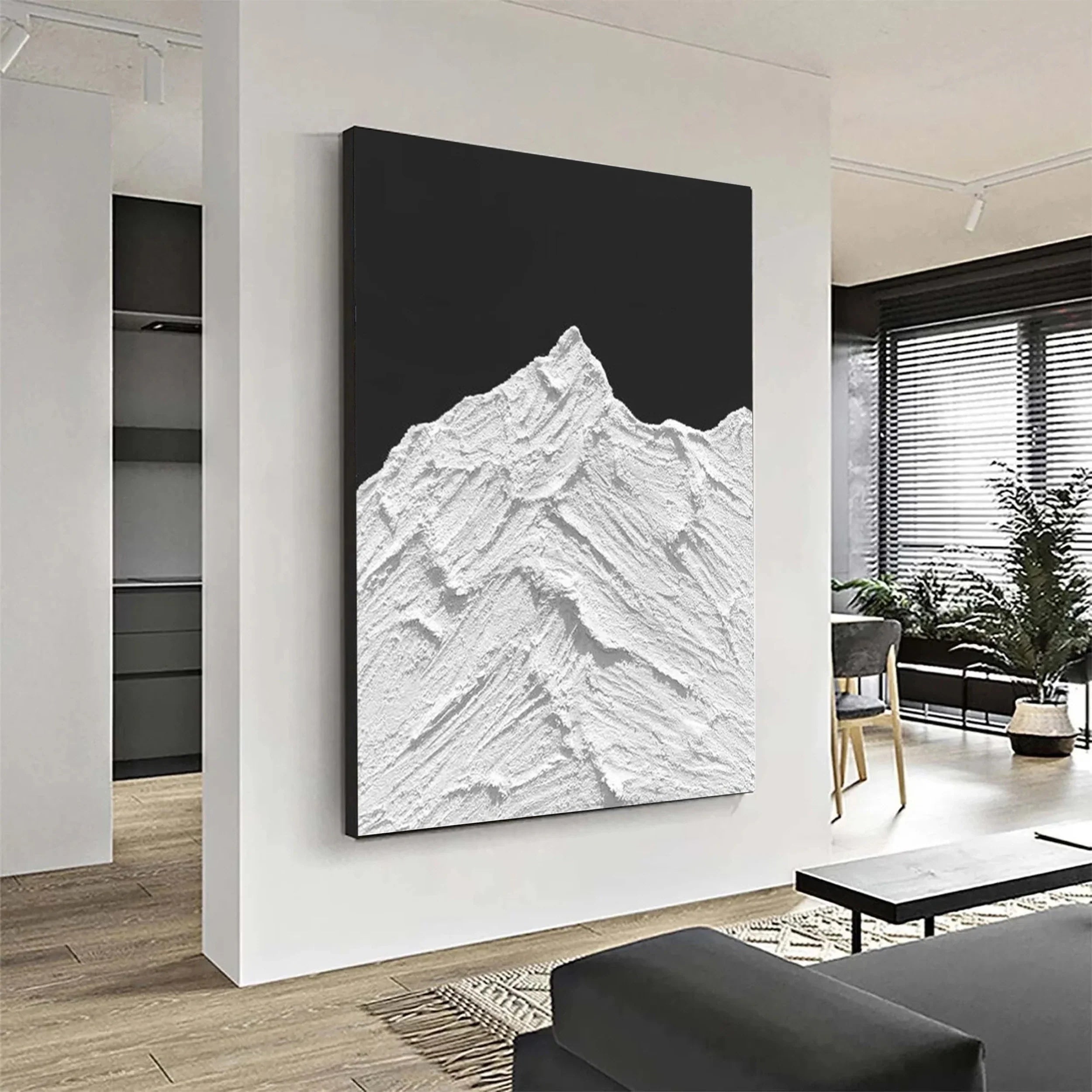 White Textured Minimalist Wall Art