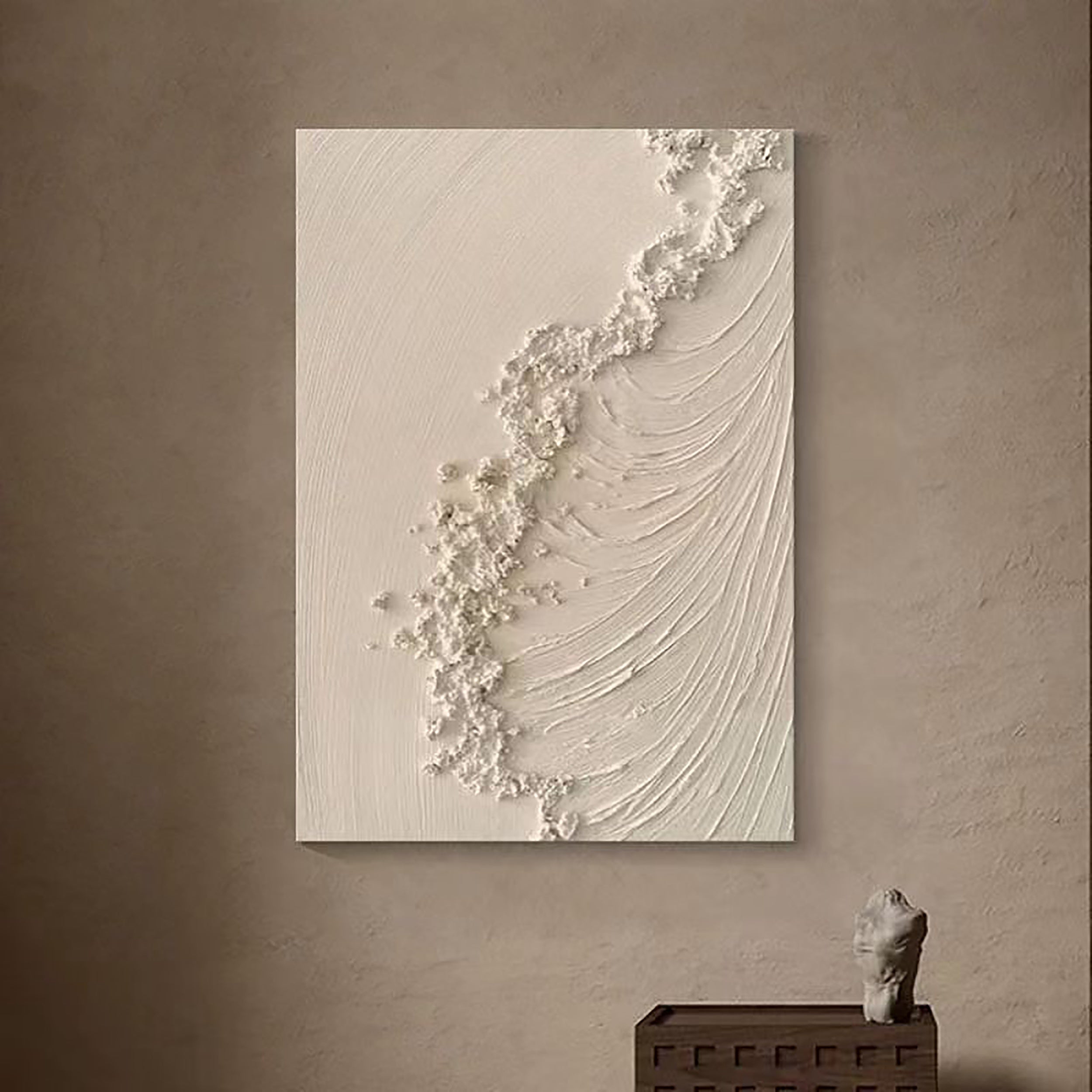 Beige & Brown Textured Minimalist Wall Art