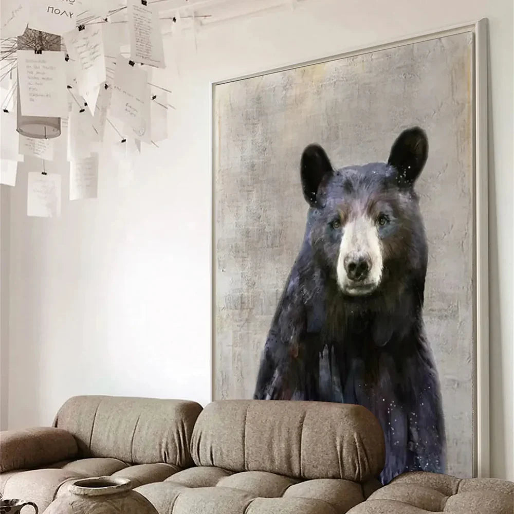 Abstract Animal Art Bear Texture Wall Art