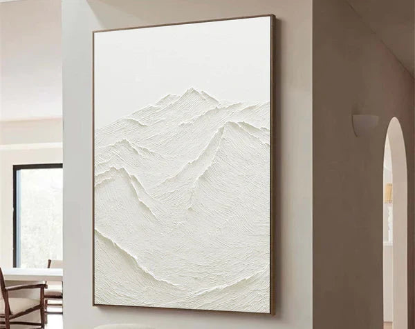 White Textured Minimalist Wall Art