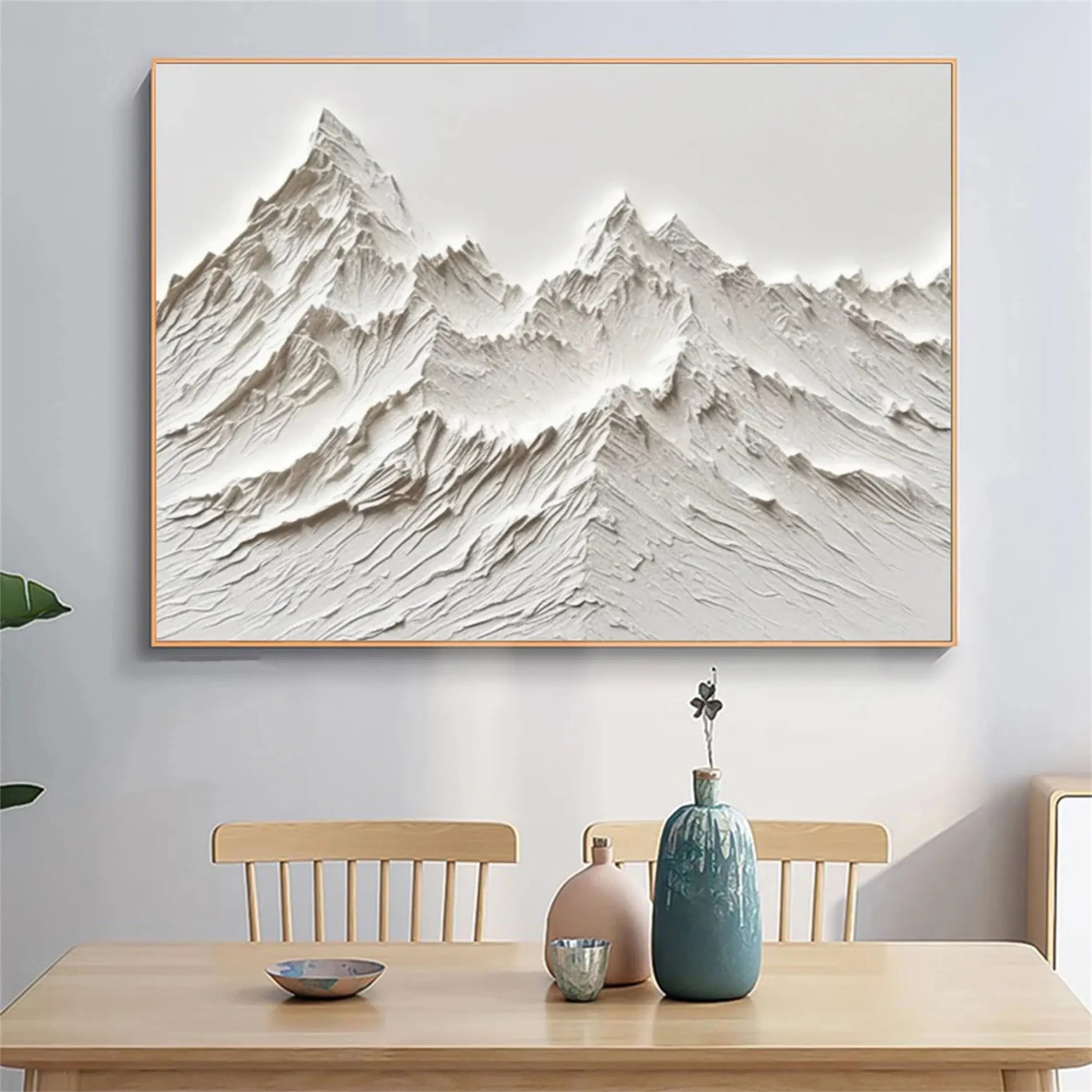 White Textured Minimalist Wall Art