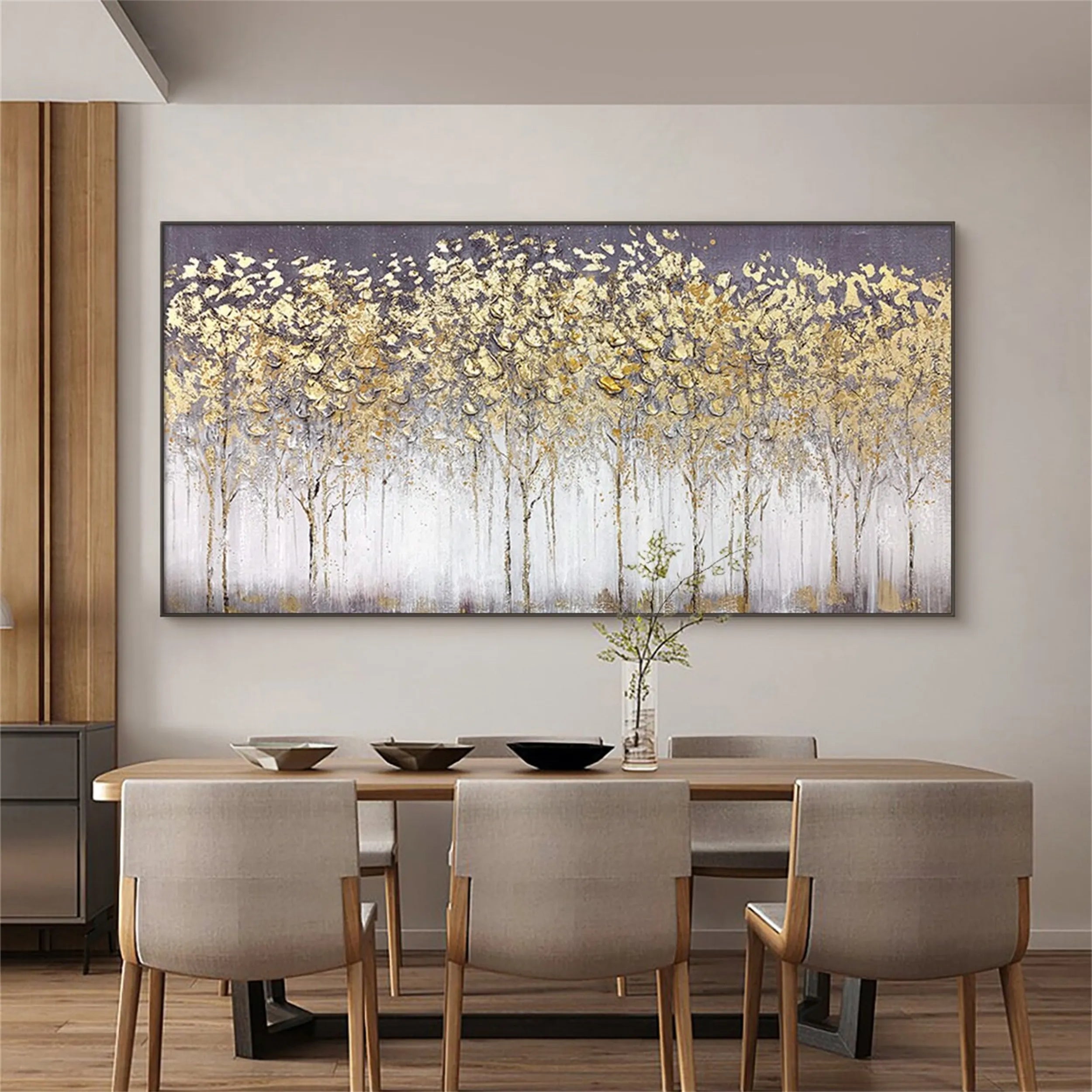 Colorful Tree And Flower Painting