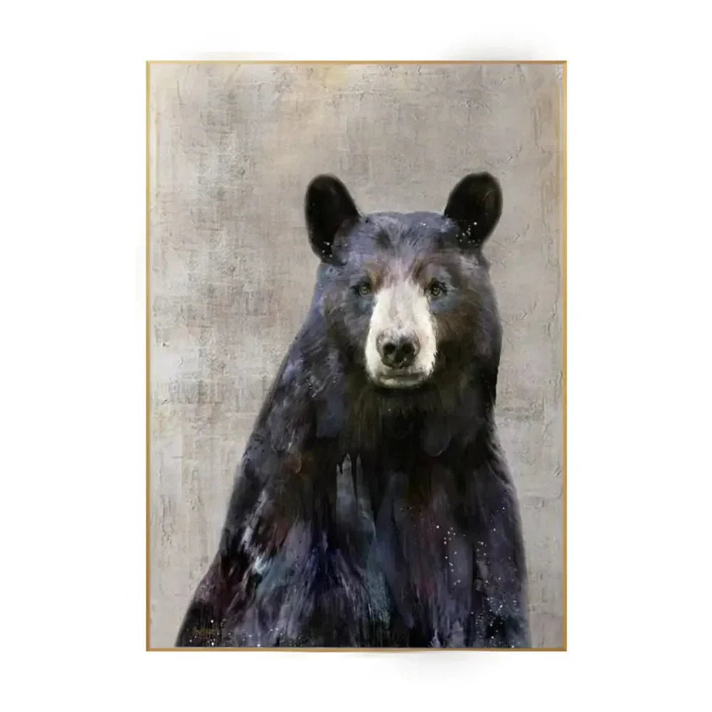 Abstract Animal Art Bear Texture Wall Art