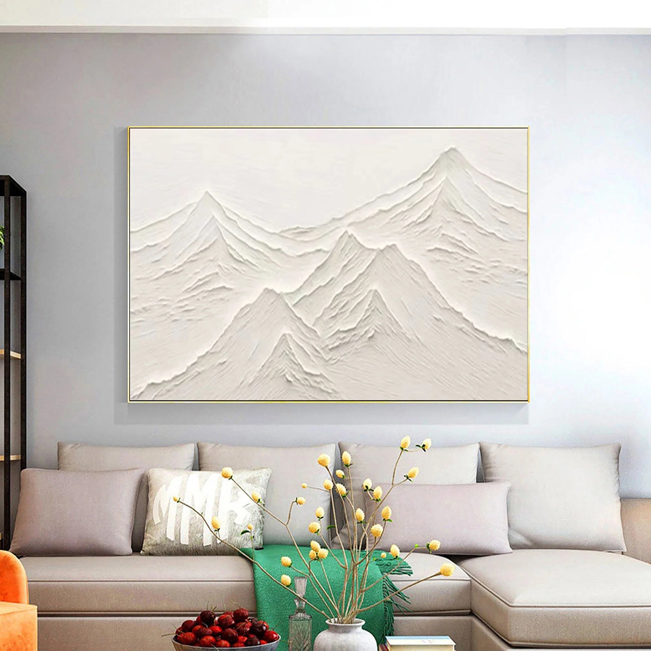 White Textured Minimalist Wall Art