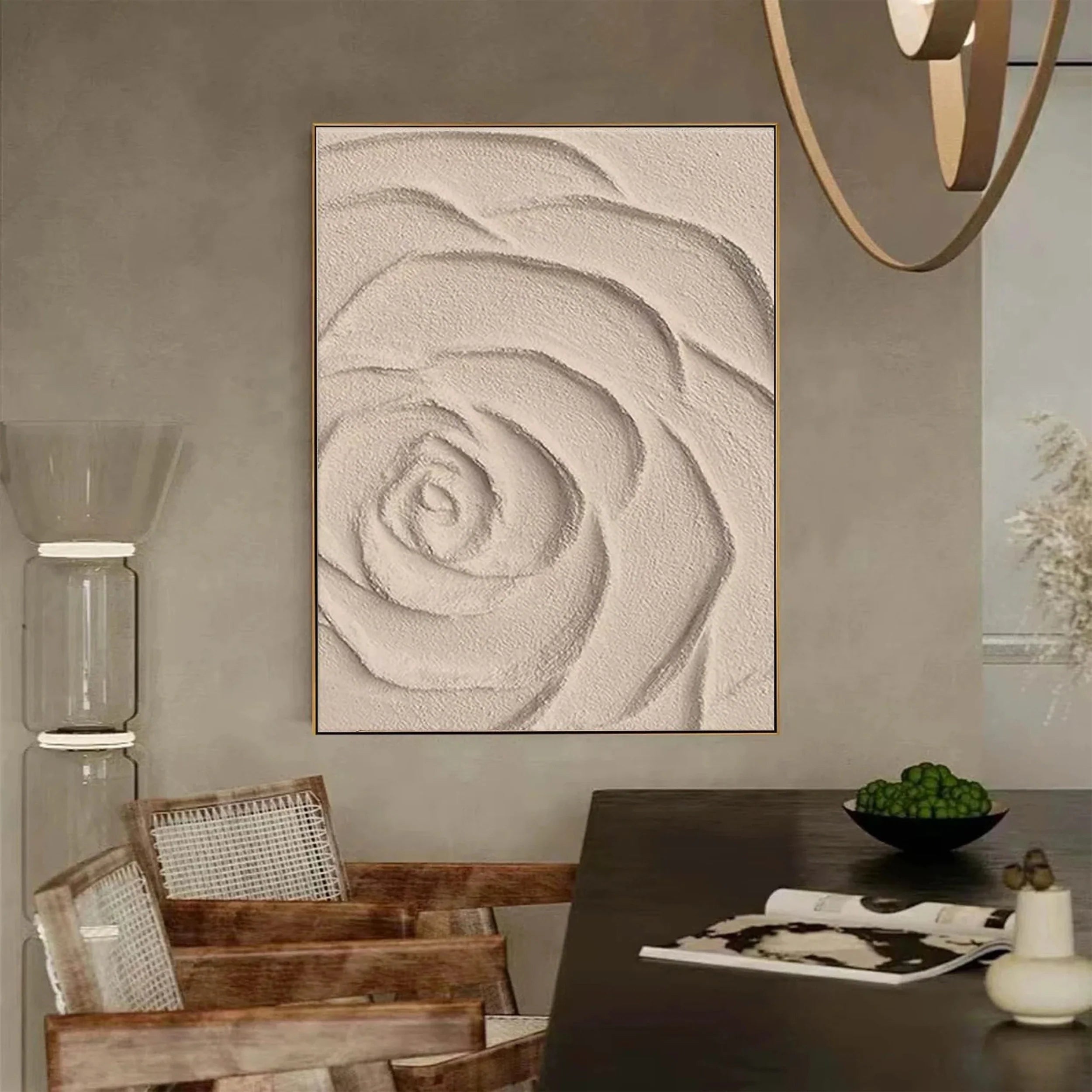 Beige & Brown Textured Minimalist Wall Art