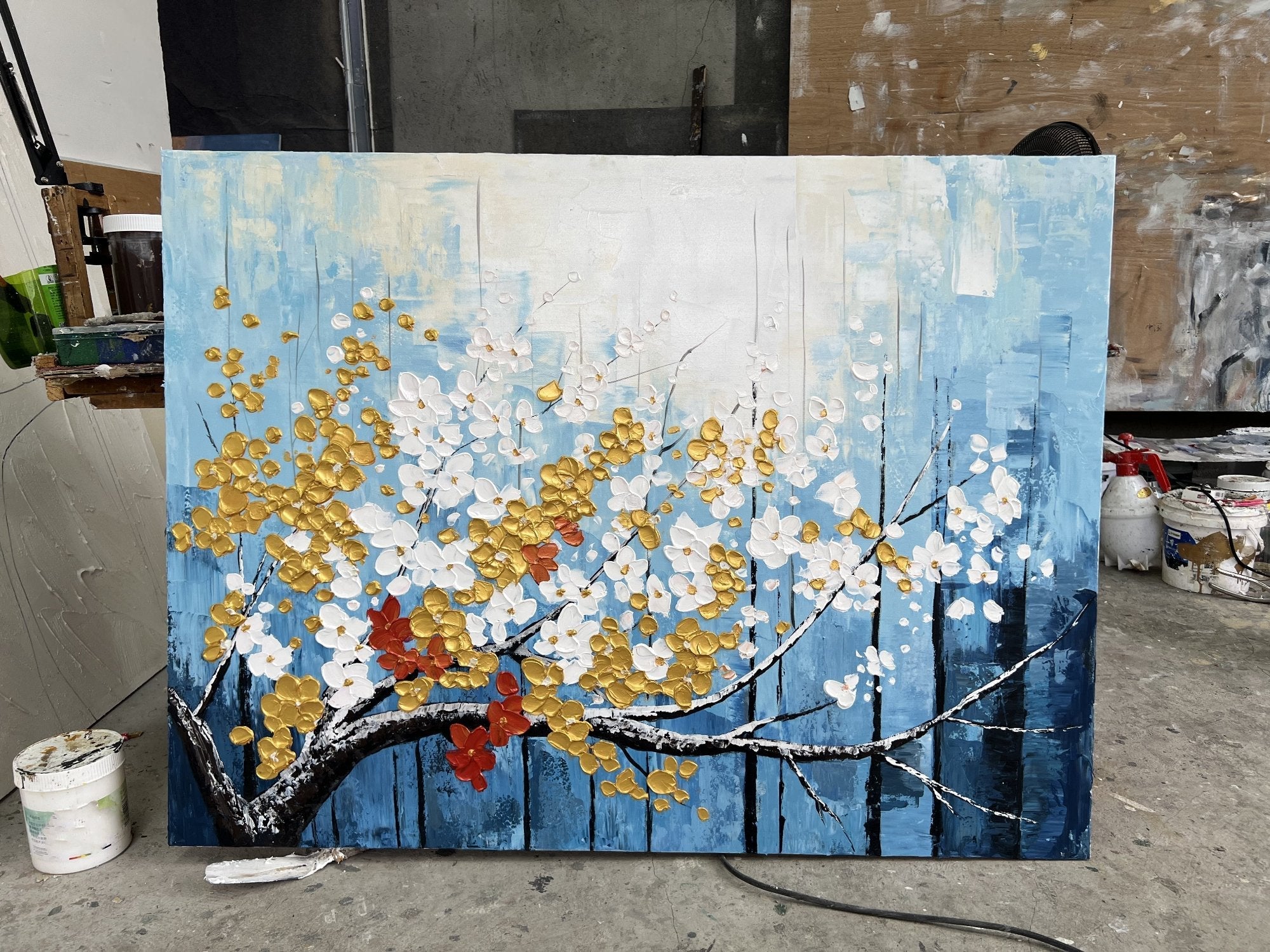 Colorful Tree And Flower Painting