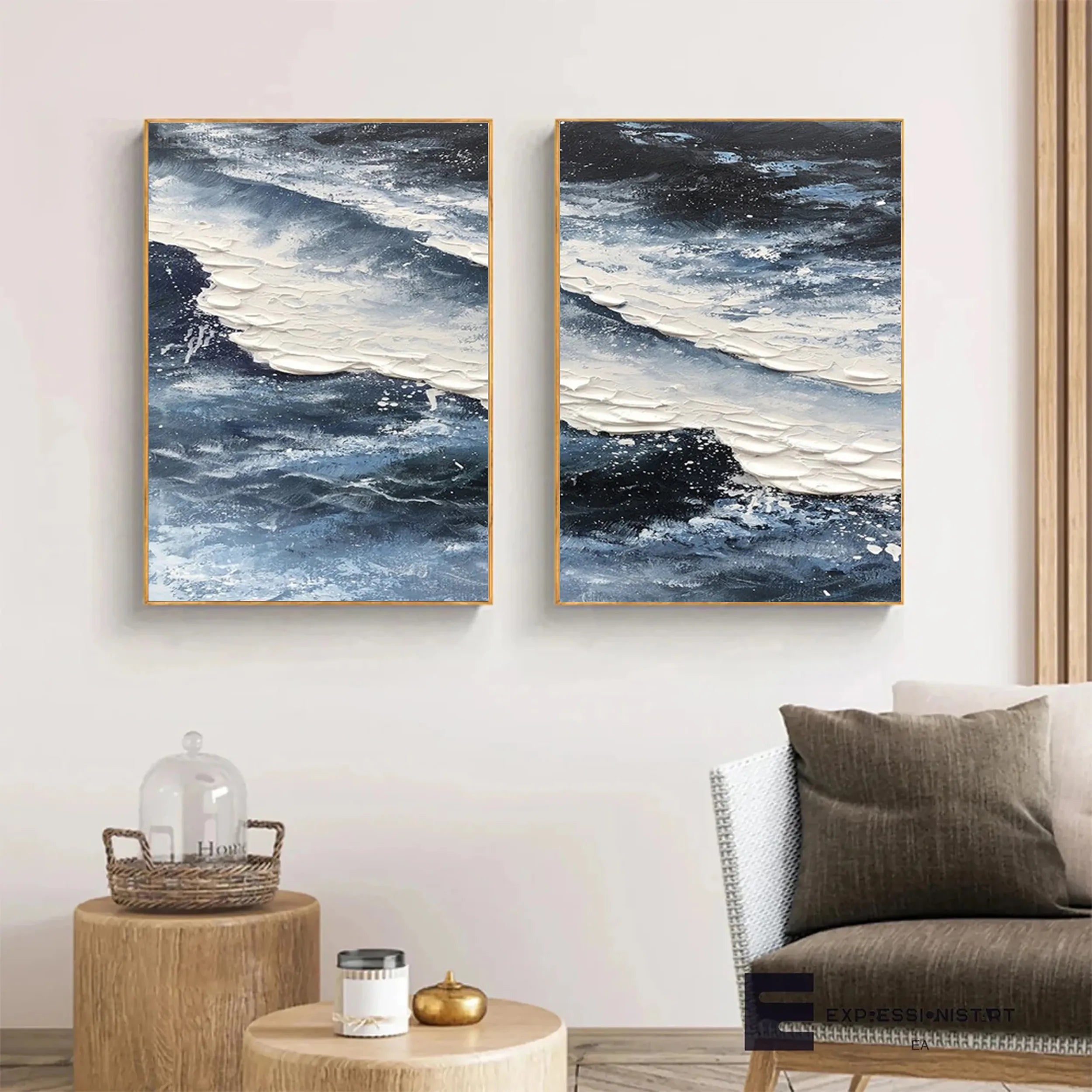 Sky And Ocean Painting Set of 2