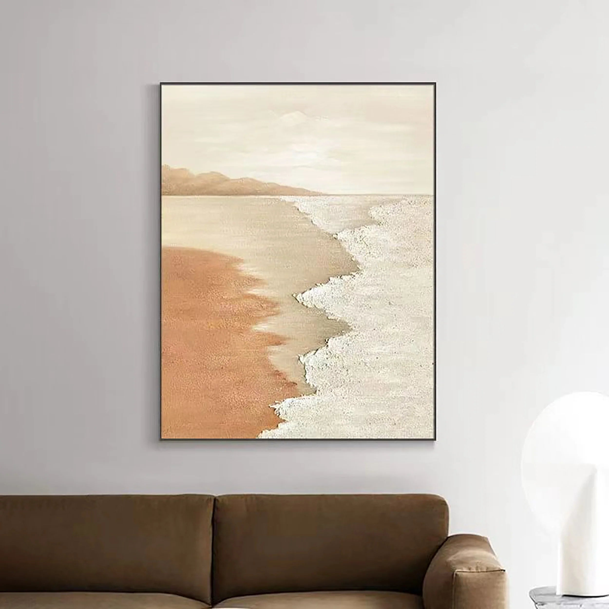 Beige & Brown Textured Minimalist Wall Art